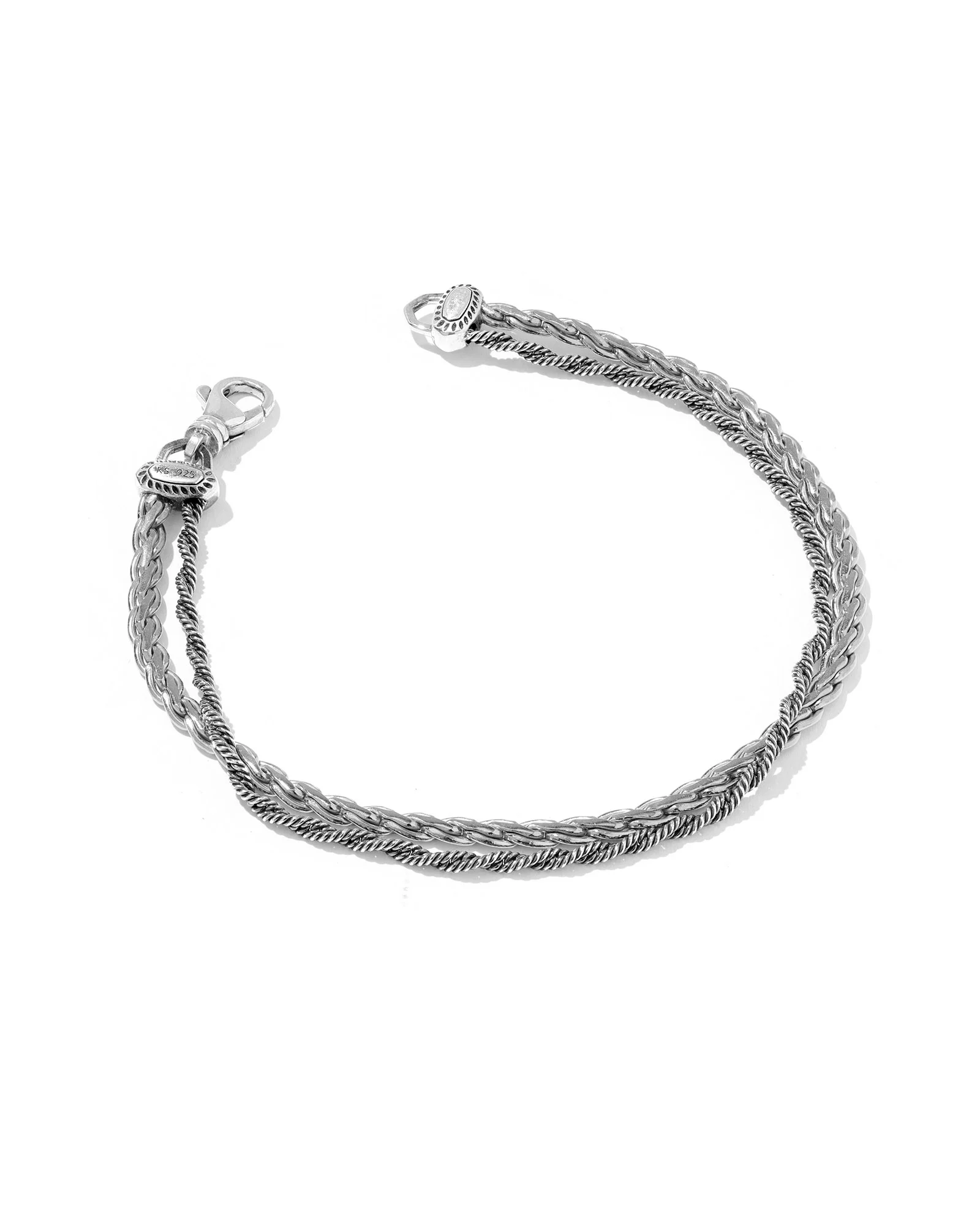 Weston Oxidized Sterling Silver Chain Bracelet - 1