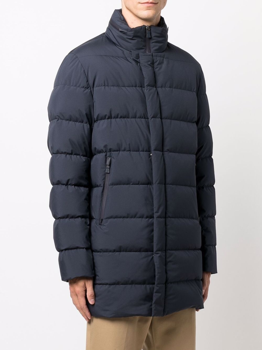 zipped padded coat - 3