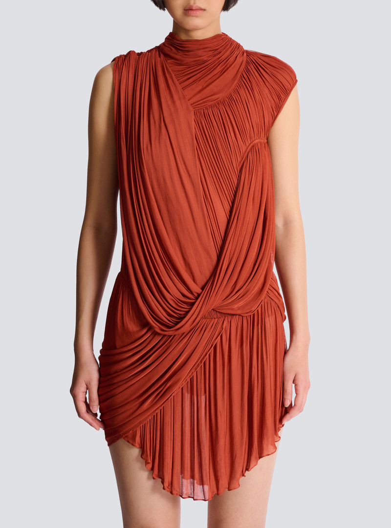 Draped flowing jersey dress 5