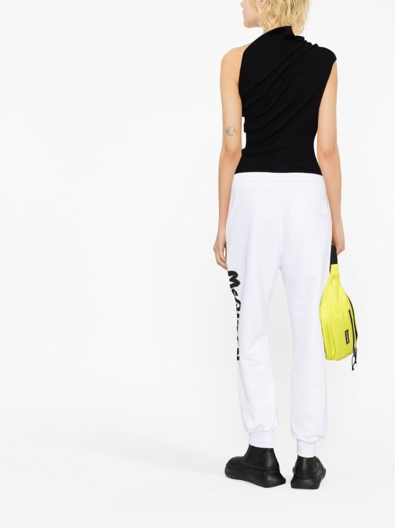 logo-print tapered track pants - 4