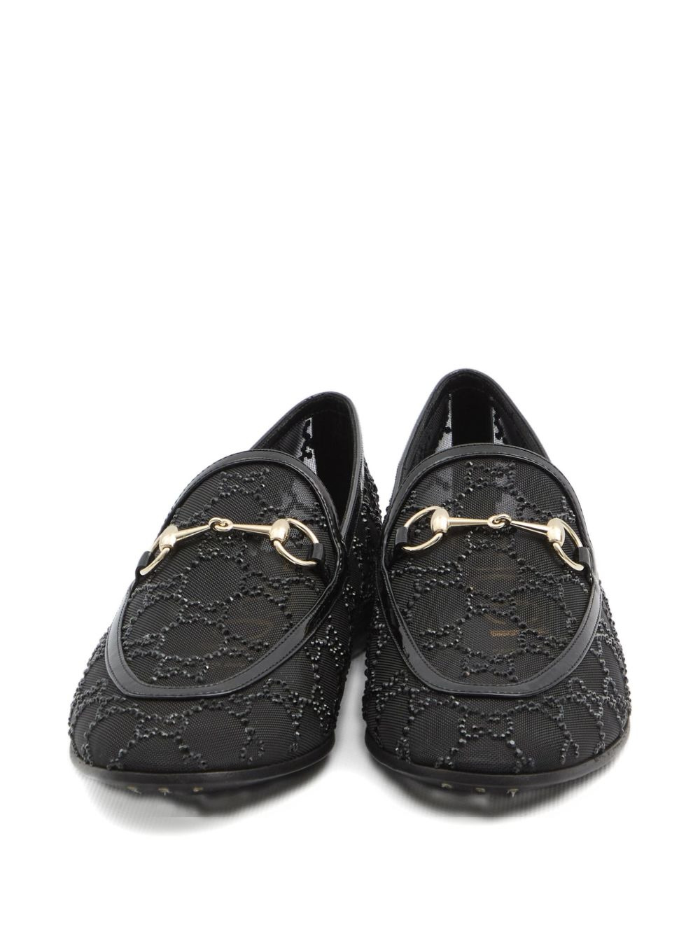 Gucci Women New Jordaan Gg Crystal Loafers - 3