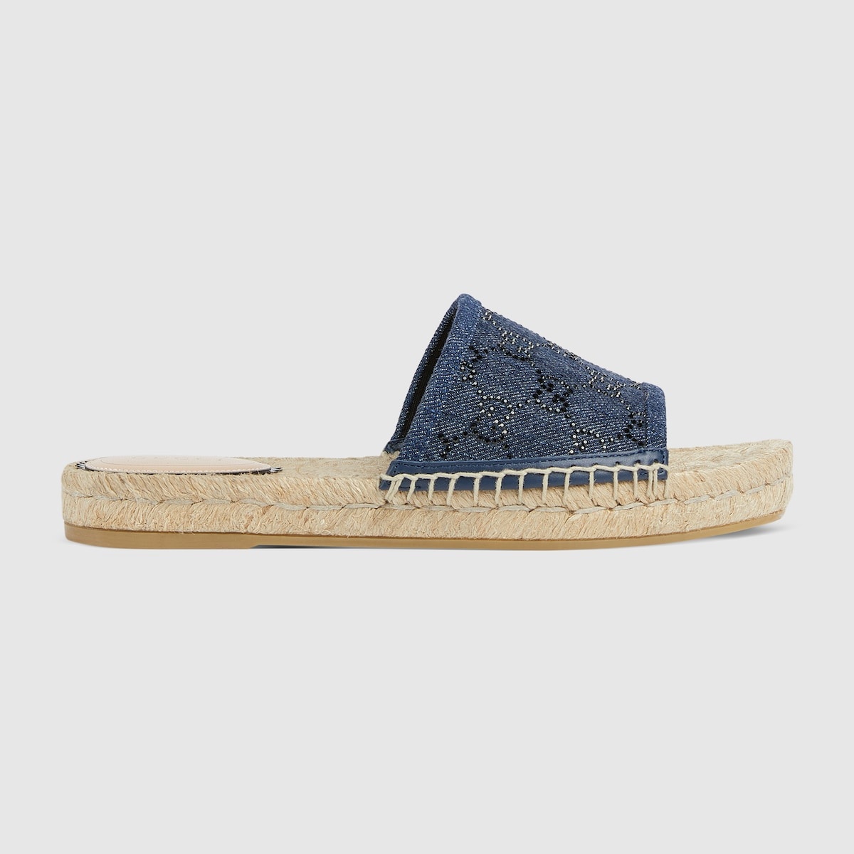 Women's slide espadrille with GG crystals - 1