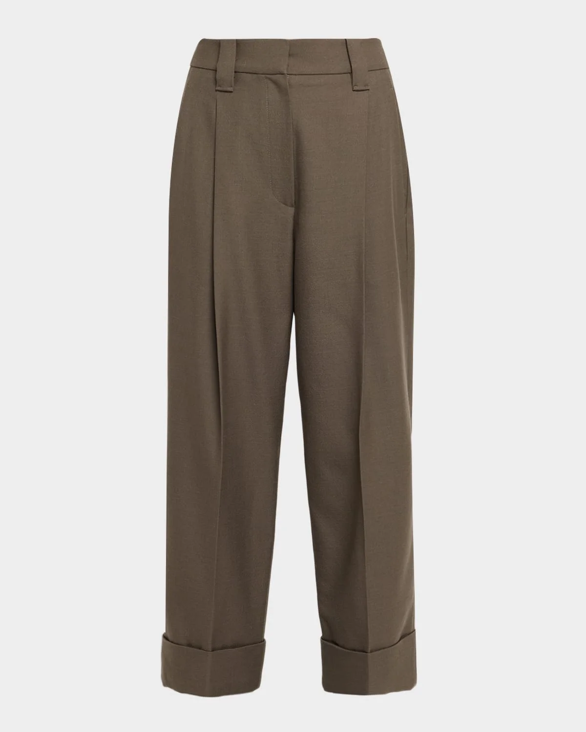 Couture Wool Twill Cuffed Pants - 1