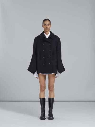Marni BLACK DOUBLE-BREASTED PEACOAT outlook