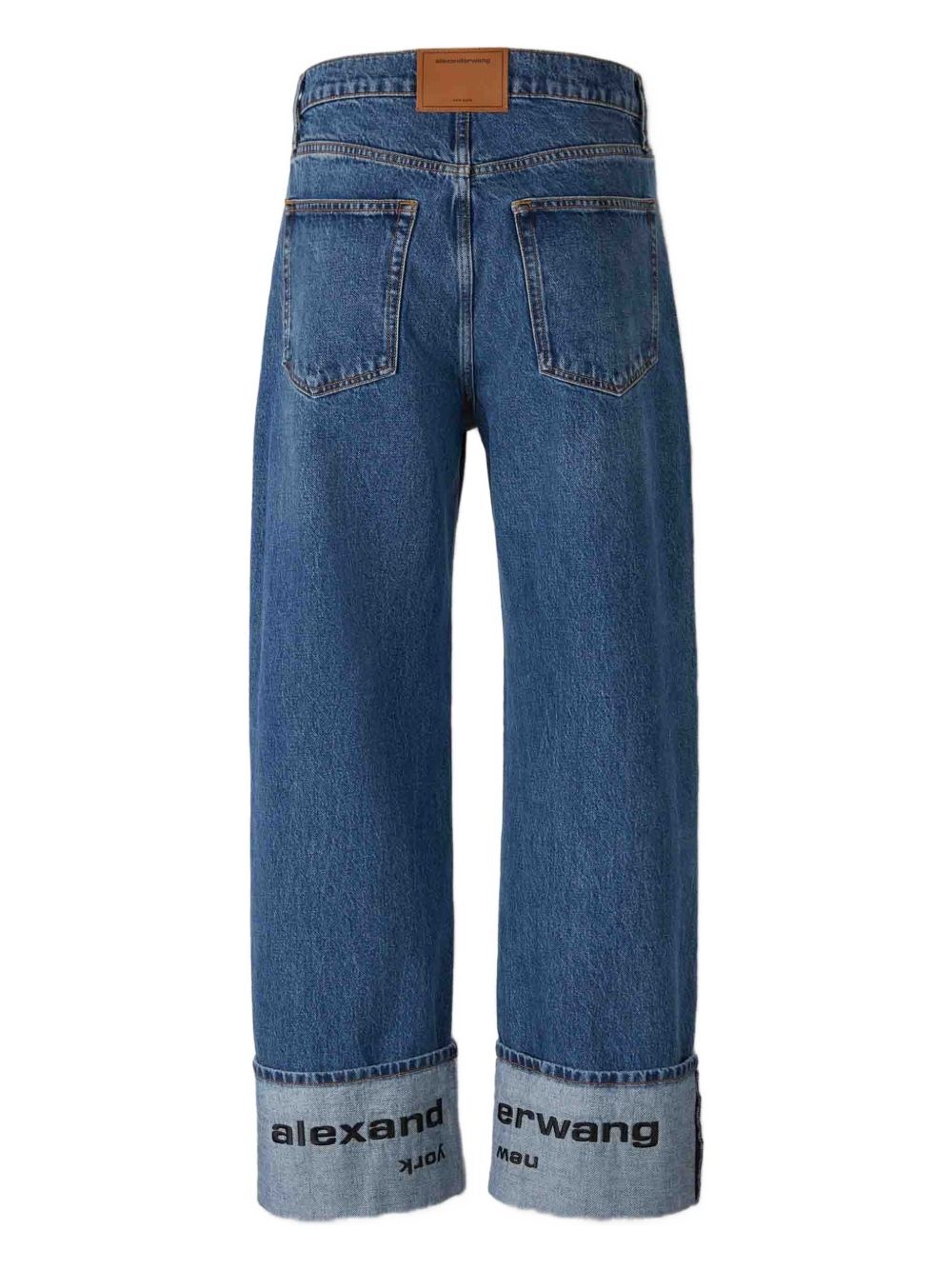 cuffed logo-detail jeans - 2