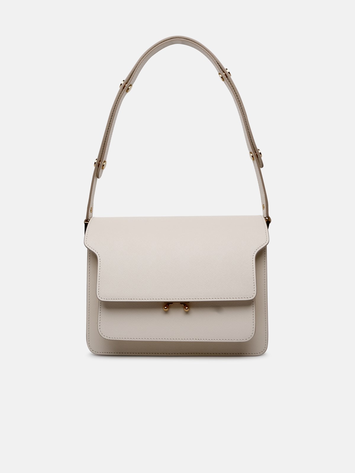 TRUNK WHITE LEATHER BAG - 1