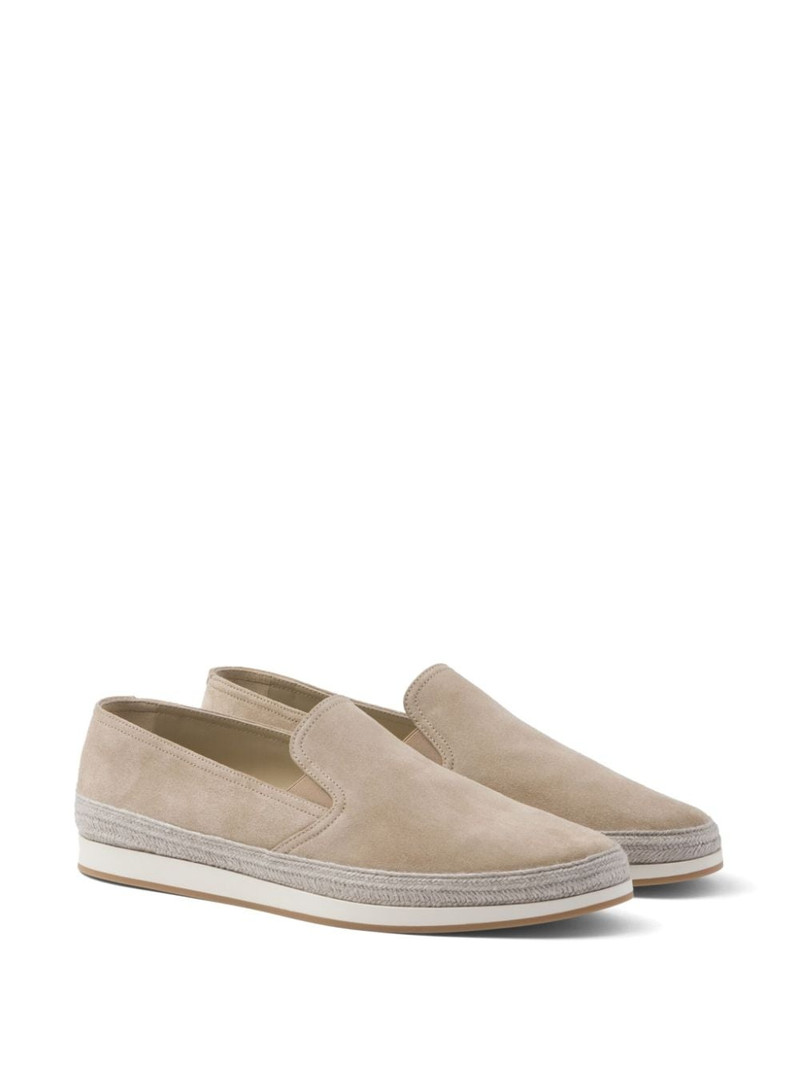 Prada suede slip-on espadrilles outlook