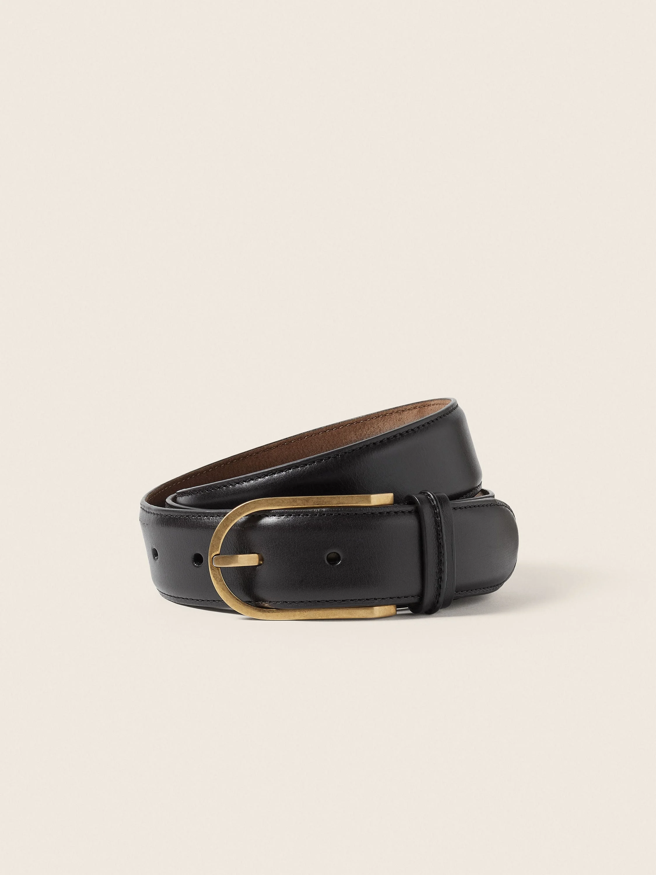 DARK BROWN LEATHER BELT - 1