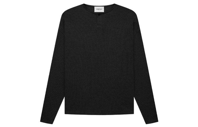 ESSENTIALS Fear of God Essentials FW21 Thermal Henley L/S Black FOG-FW21-039 outlook