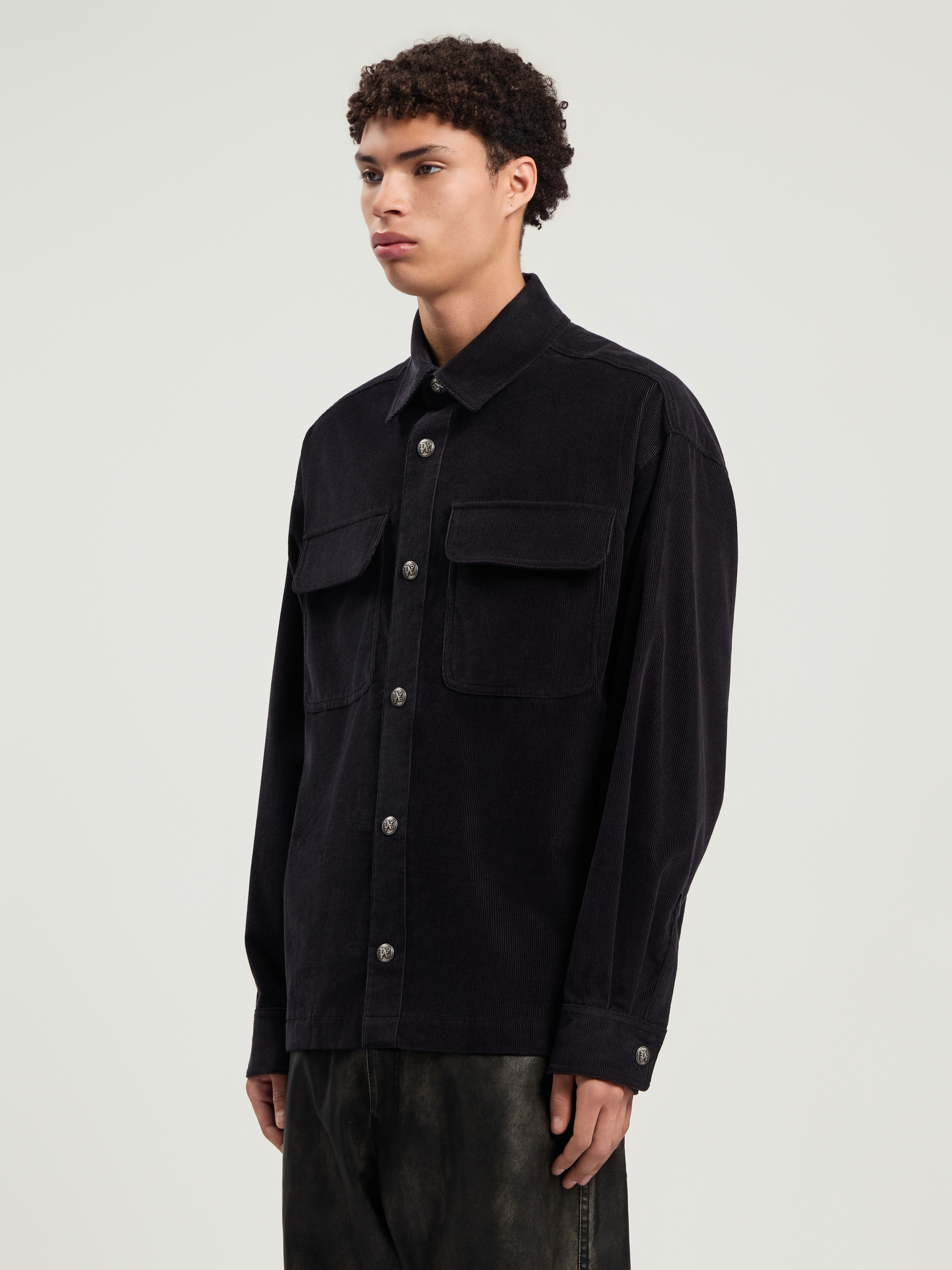 Classic Logo Cord Overshirt - 4