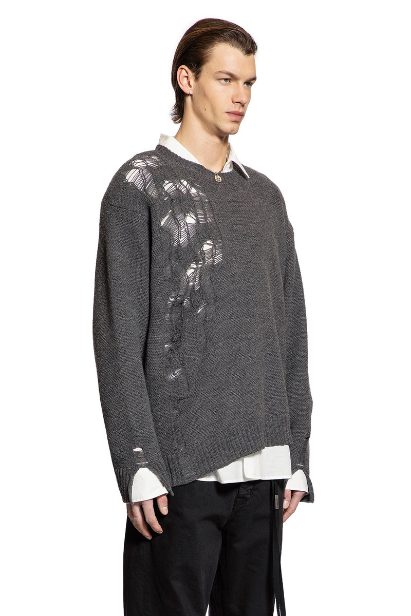 Ann Demeulemeester Waldon-Destroyed-Seed-Stitch-Sweater outlook