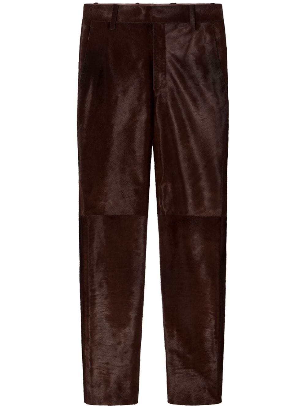 brushed-effect trousers - 1