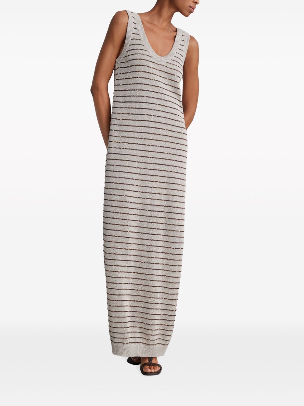 striped cotton maxi dress - 2