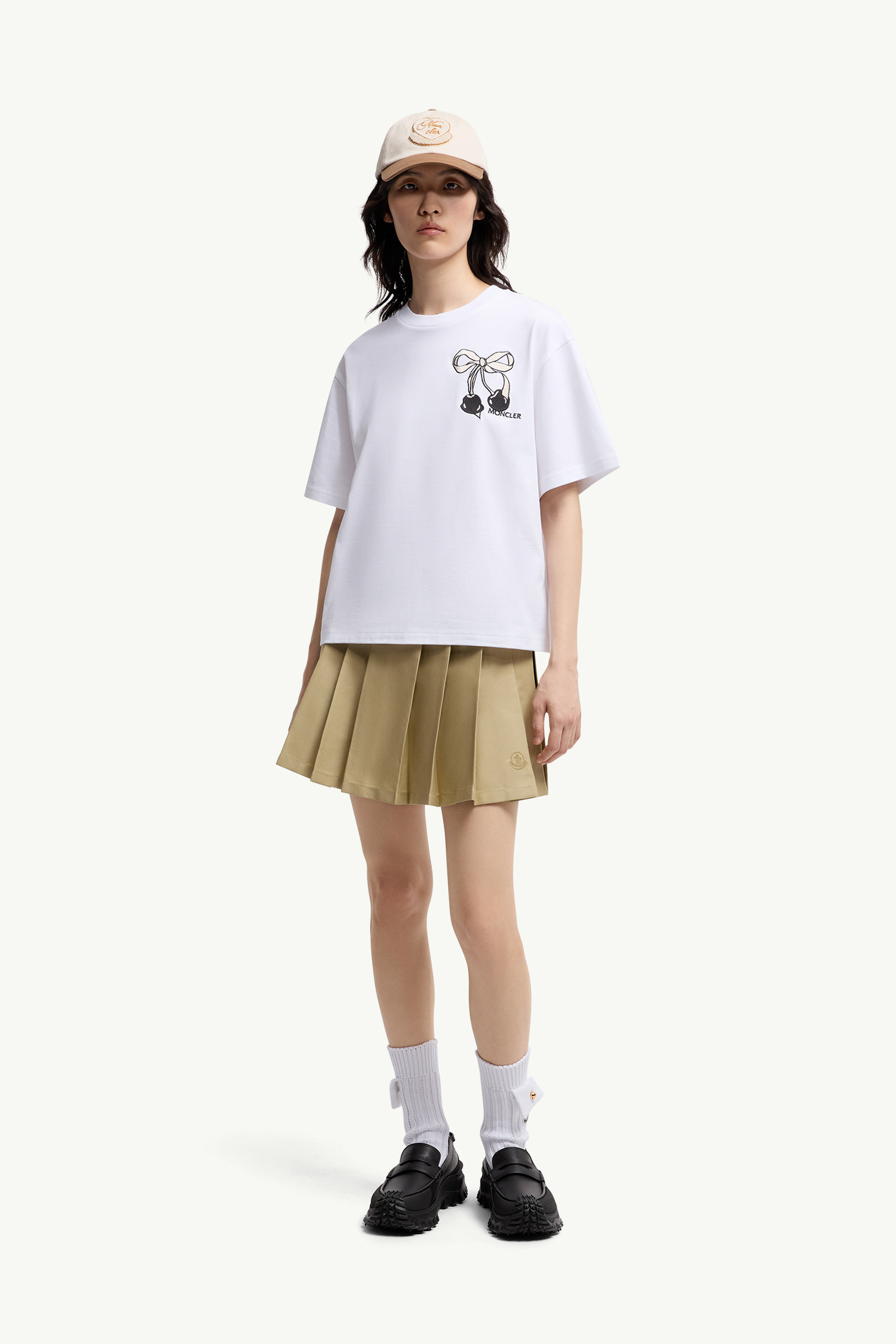 Embroidered Cherry Logo Cotton T-Shirt - 2