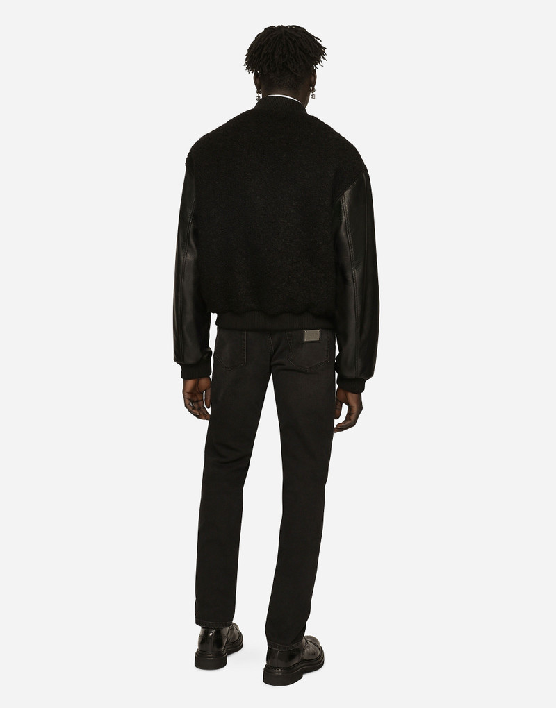 Slim fit stretch denim jeans with subtle abrasions 3