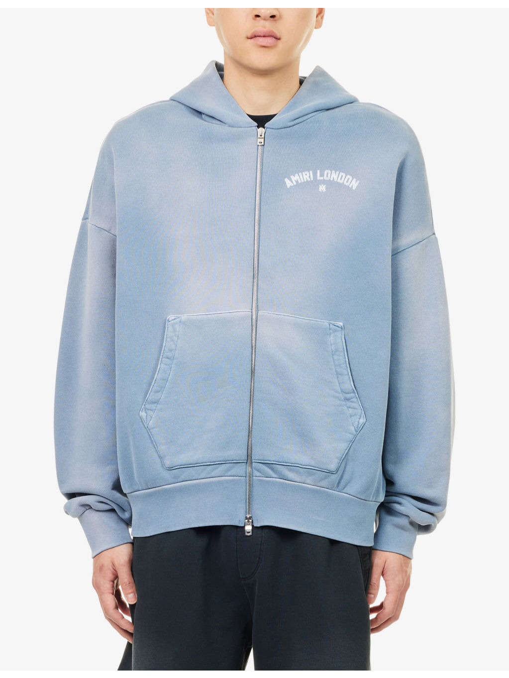 London Text-Print Cotton-Jersey Hoody - 3