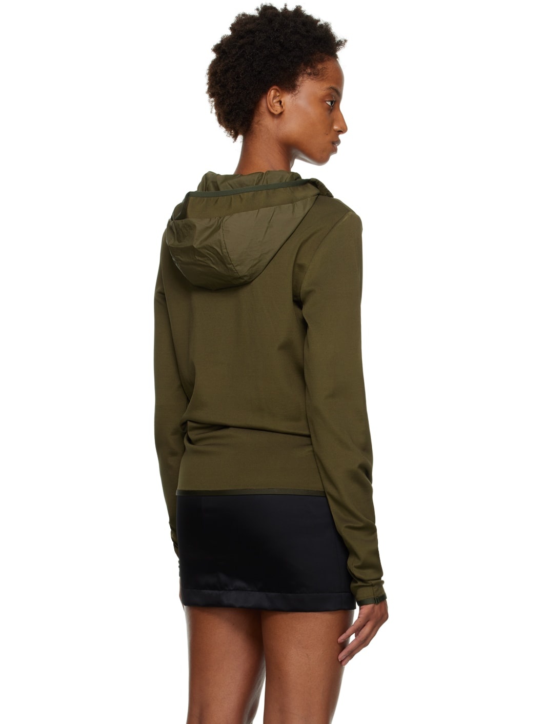 Khaki Half-Zip Hoodie - 3
