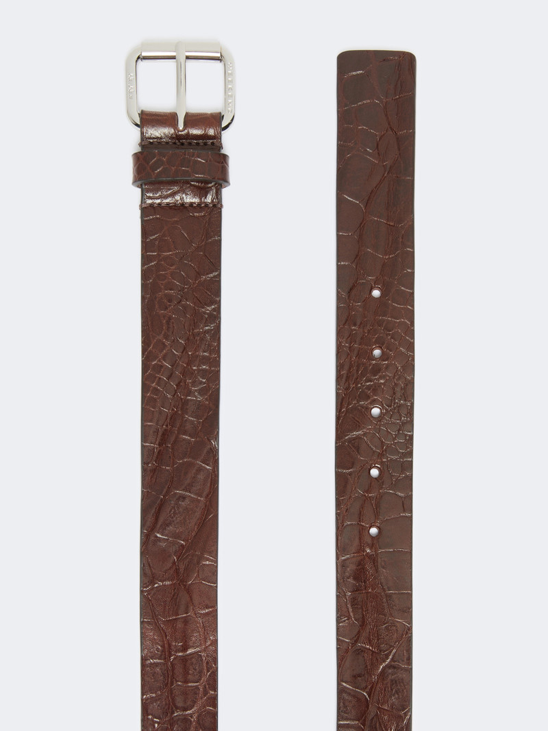WEEKEND Max Mara Croc print leather belt - BROWN outlook