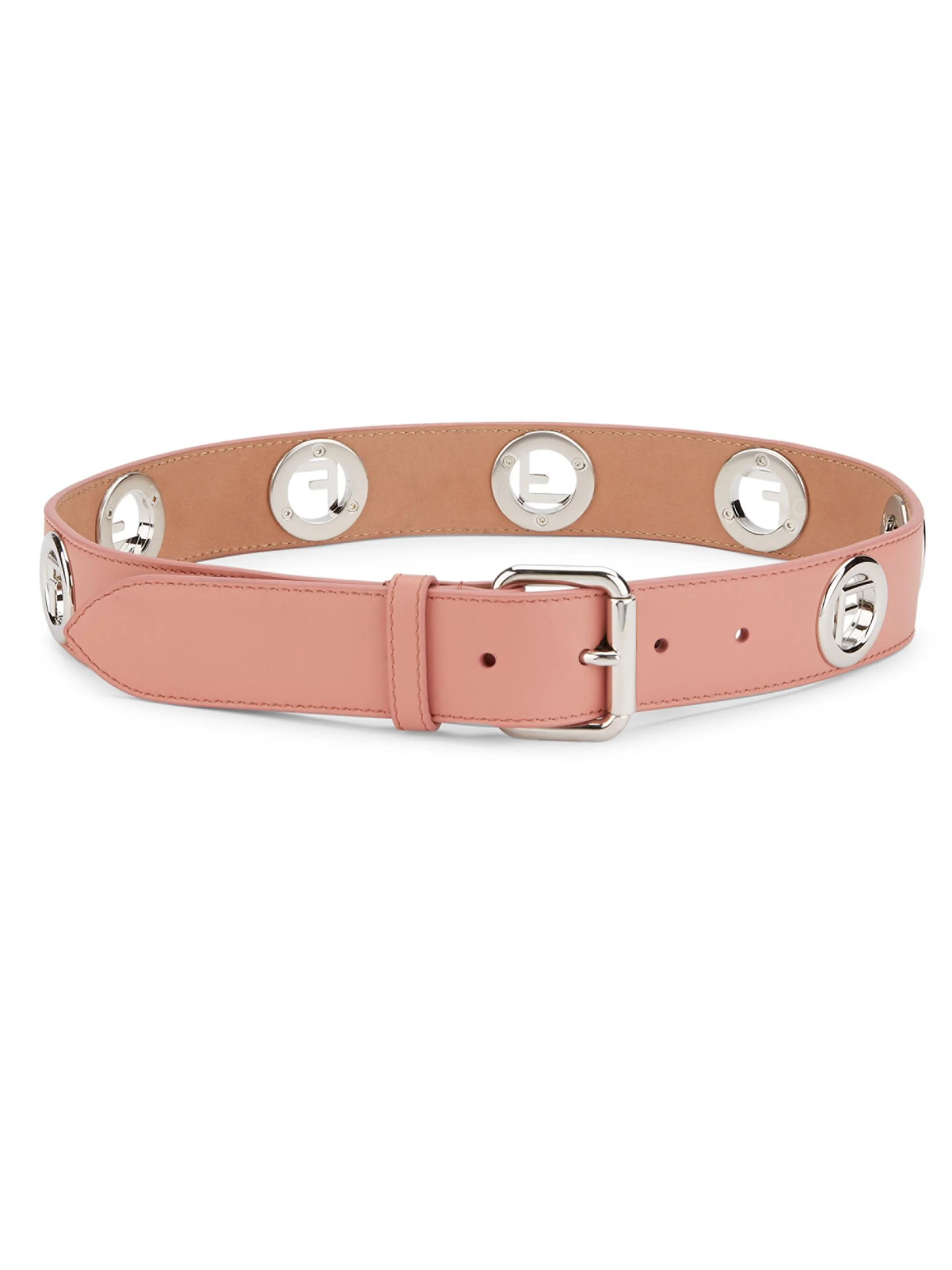 Women's Logo Leather Belt - Macaroon - 1