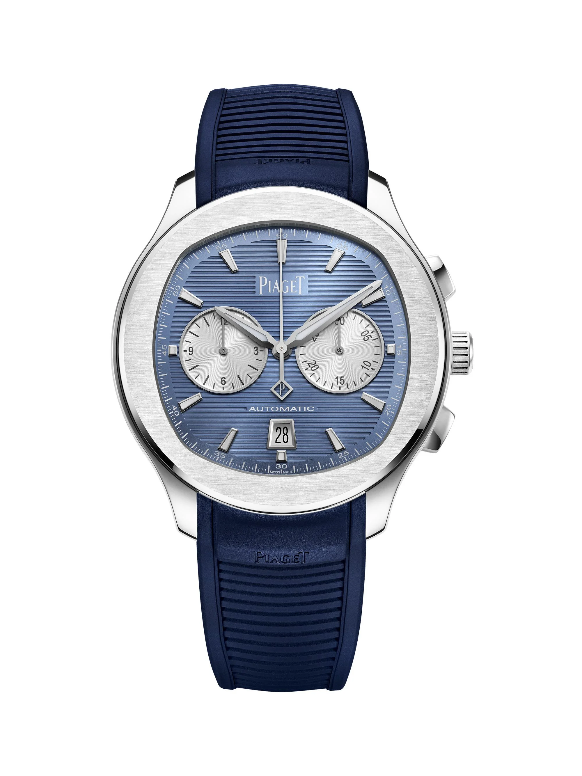 Men's Polo Stainless Steel & Rubber Chronograph Watch/42MM - Blue - 1