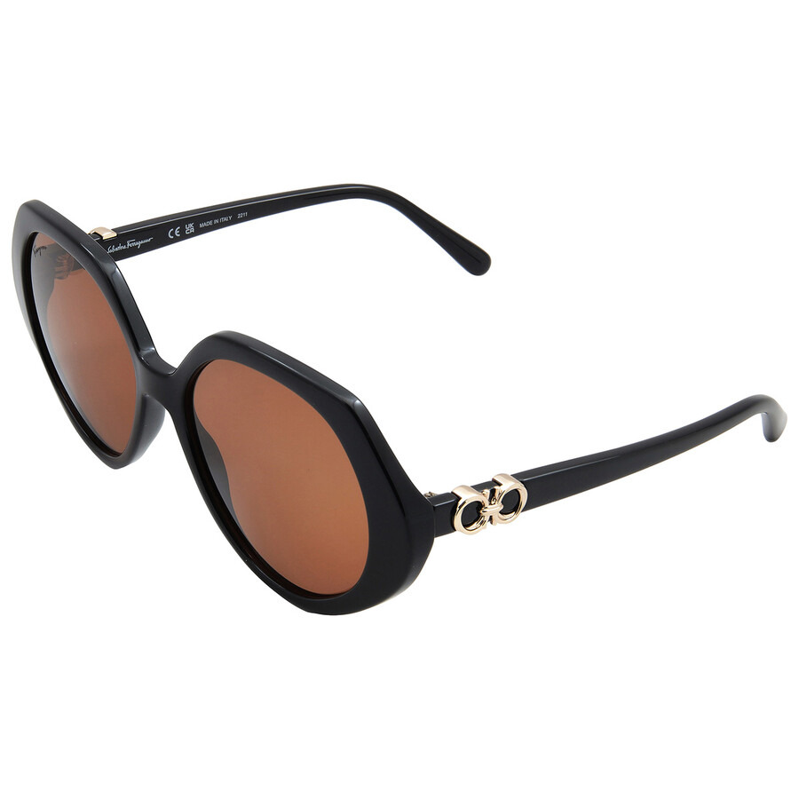Ferragamo Brown Geometric Ladies Sunglasses SF1084S 001 58 - 4