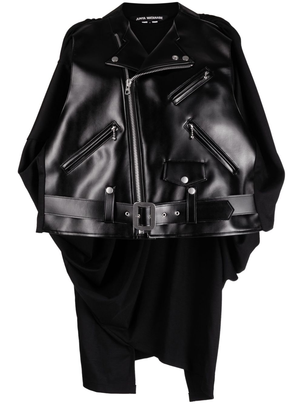 sleeveless biker jacket - 1