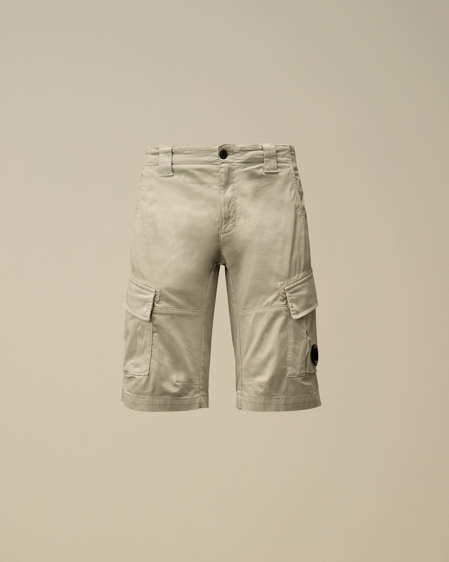 Stretch Sateen Cargo Shorts - 1