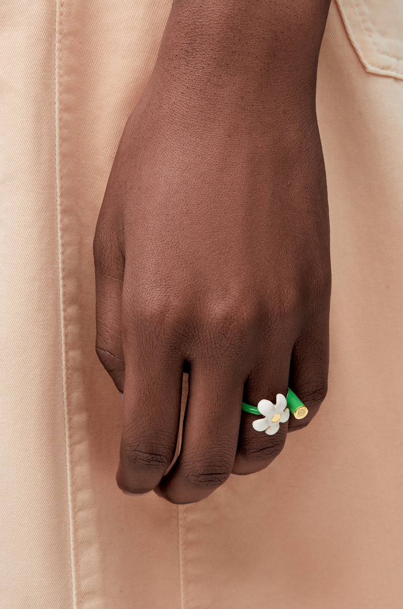 Loewe Flor ring in sterling silver and enamel outlook