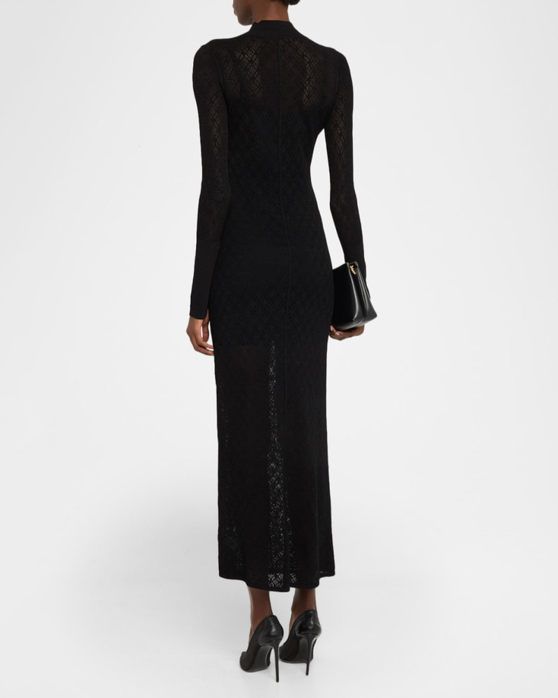 Lace Mock-Neck Maxi Dress 3
