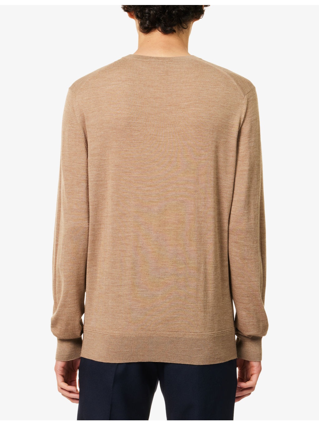 Long-Sleeve Crew-Neck Wool Knitted Jumper - 4