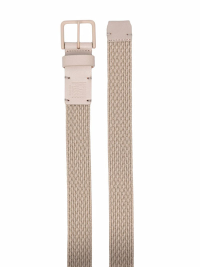 ISSEY MIYAKE logo-debossed buckle belt outlook