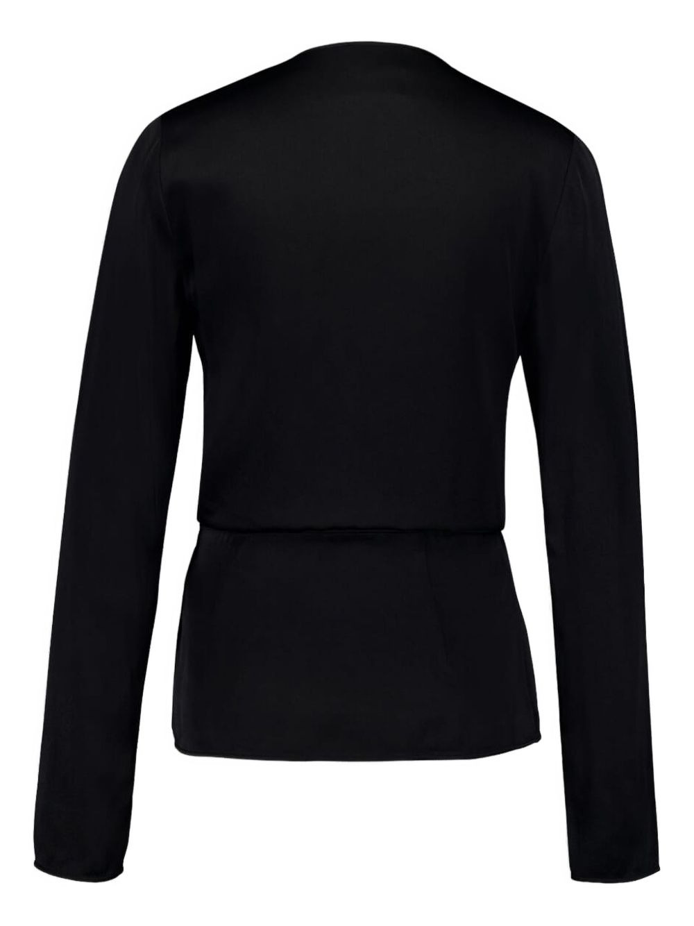 V-neck satin wrap top - 2