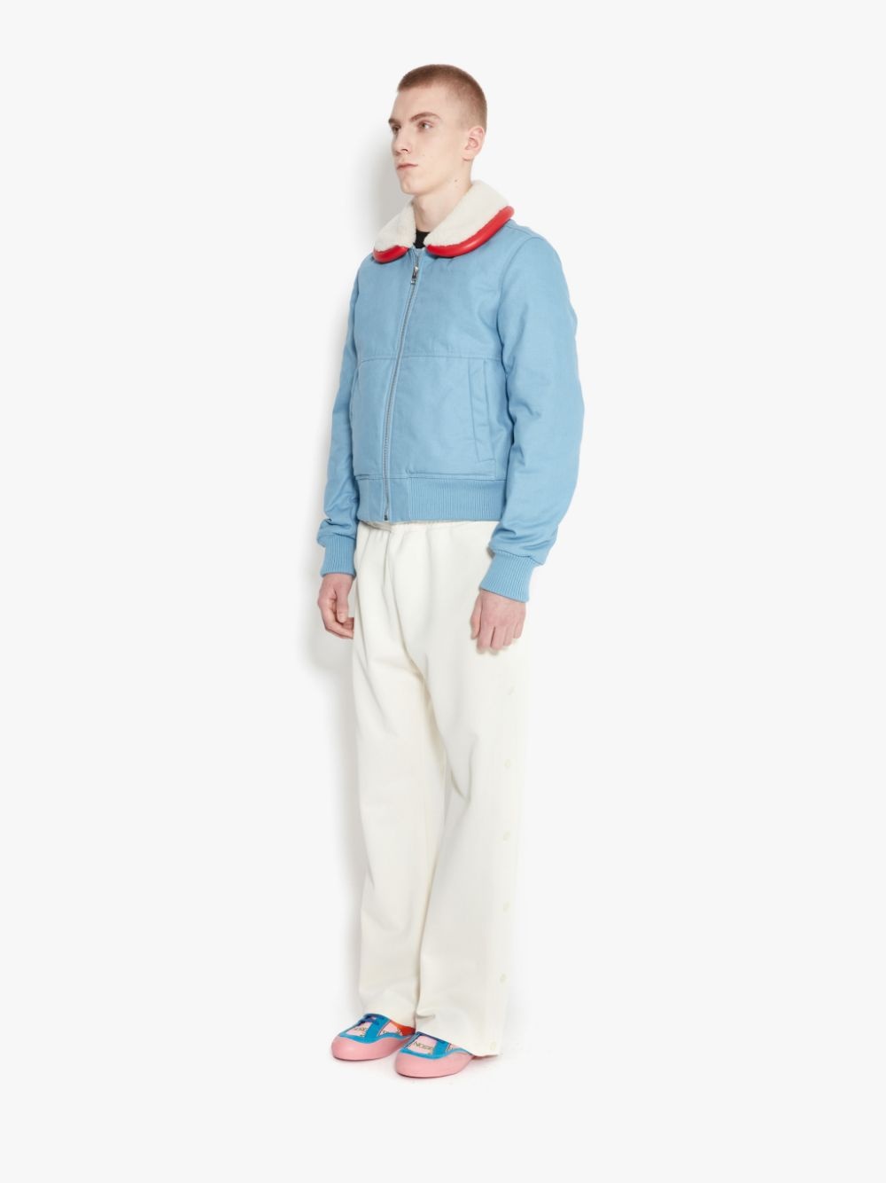 BUMPER-TUBE COLLAR BLOUSON JACKET - 3