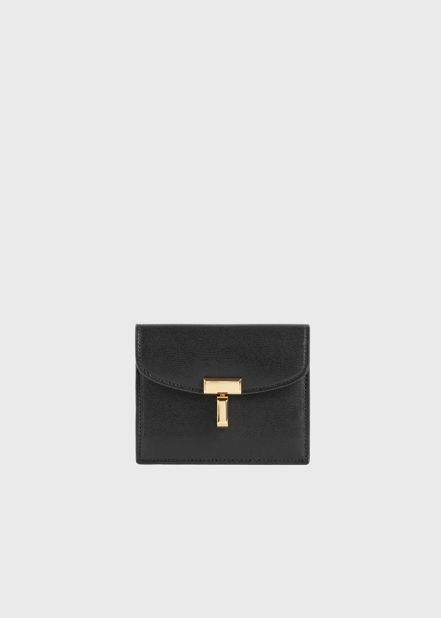 T-lock leather cardholder black - 1