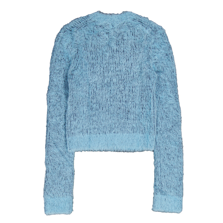 Stella McCartney Ladies Blue Brushed-Effect Ribbed-Knit Jumper - 6