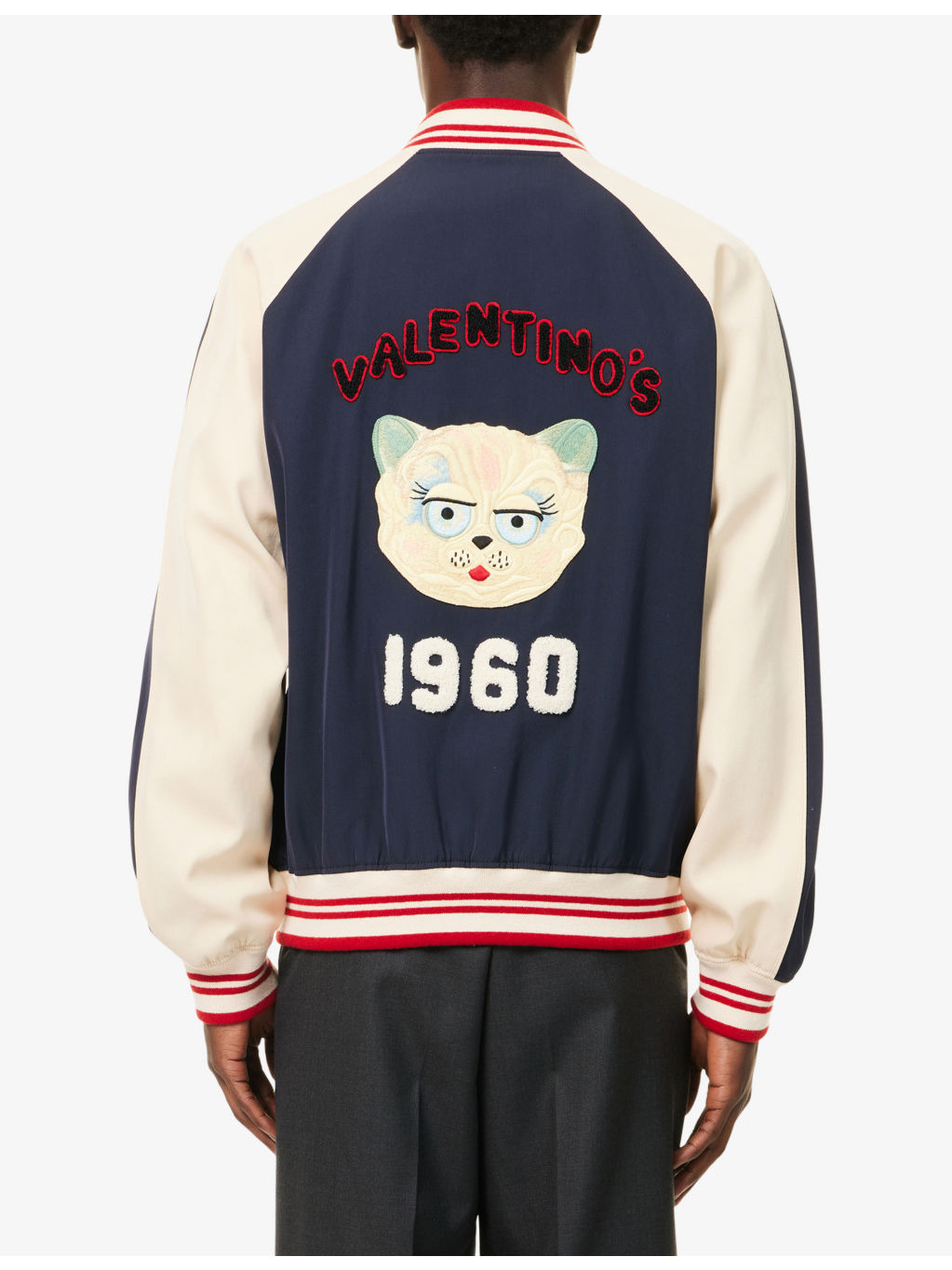 Cat-Patch Raglan-Sleeves Wool And Cotton Jacket - 4