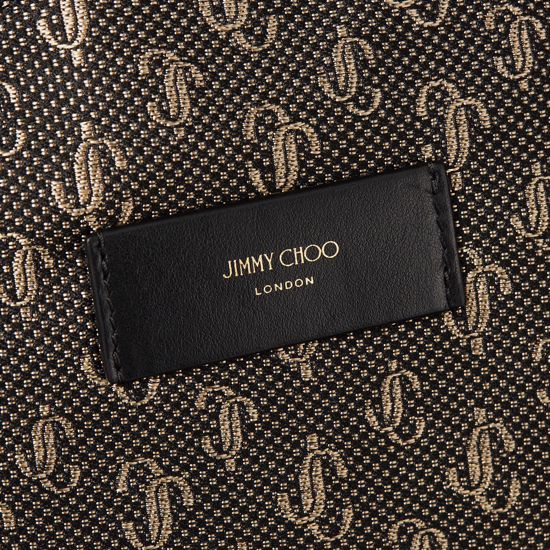Wilmer
Black and Gold JC Monogram Jacquard Lurex and Soft Shiny Calf Leather Backpack - 4