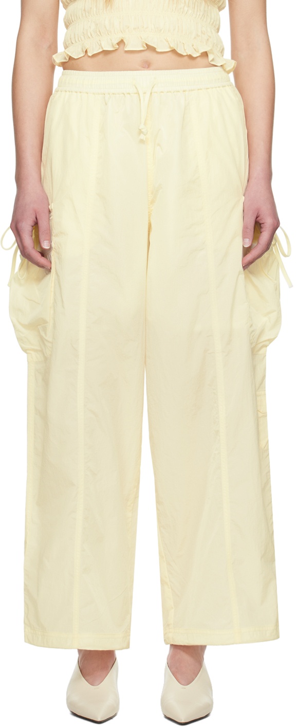 Kijun Yellow Shirring Pocket Lounge Pants | REVERSIBLE