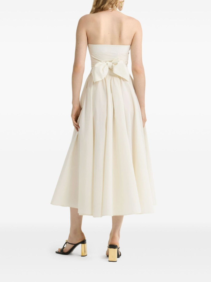 pleated recycled polyester halter neck dress 3
