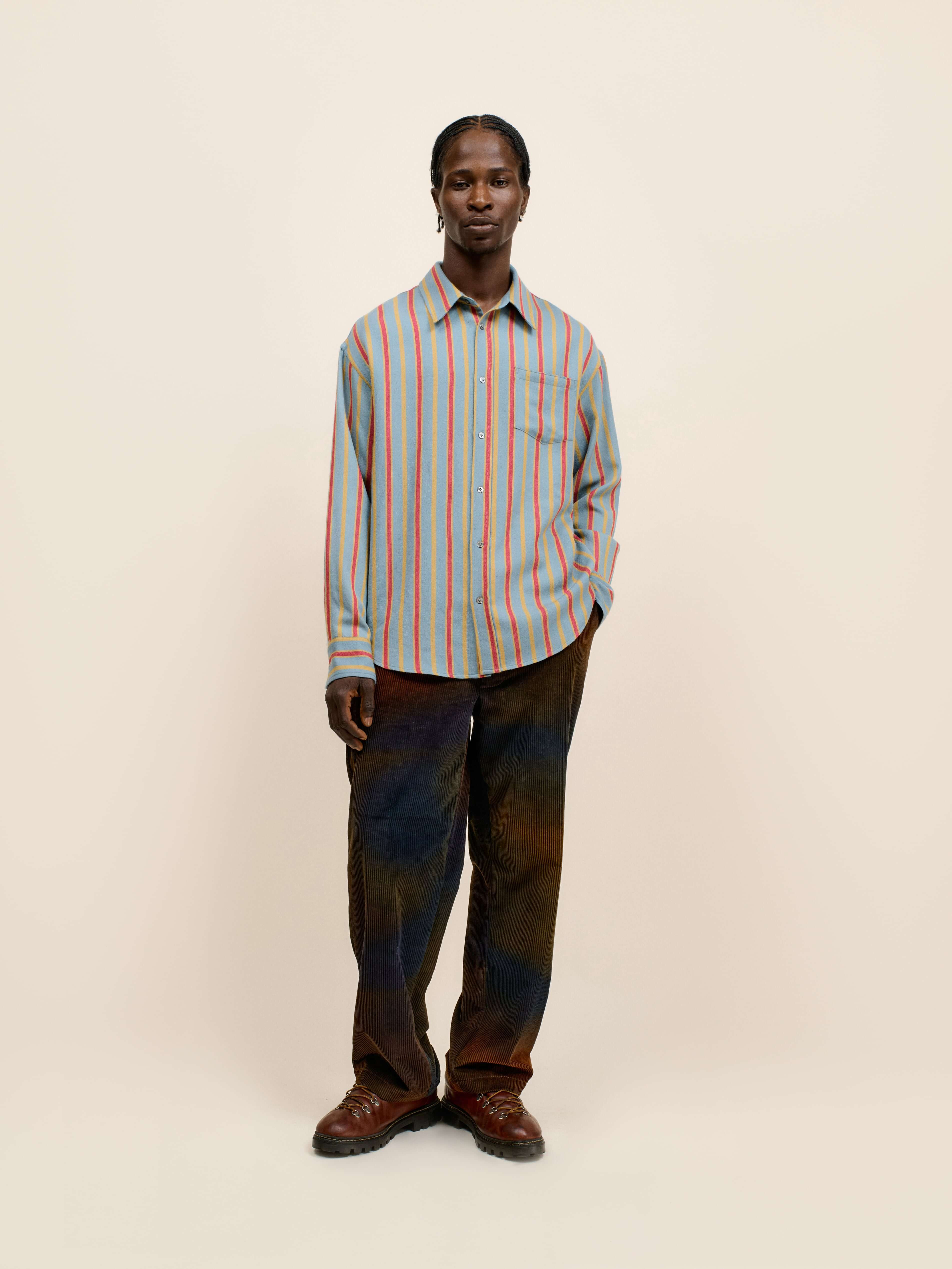 PASHMINA STRIPE POCKET SHIRT - 2