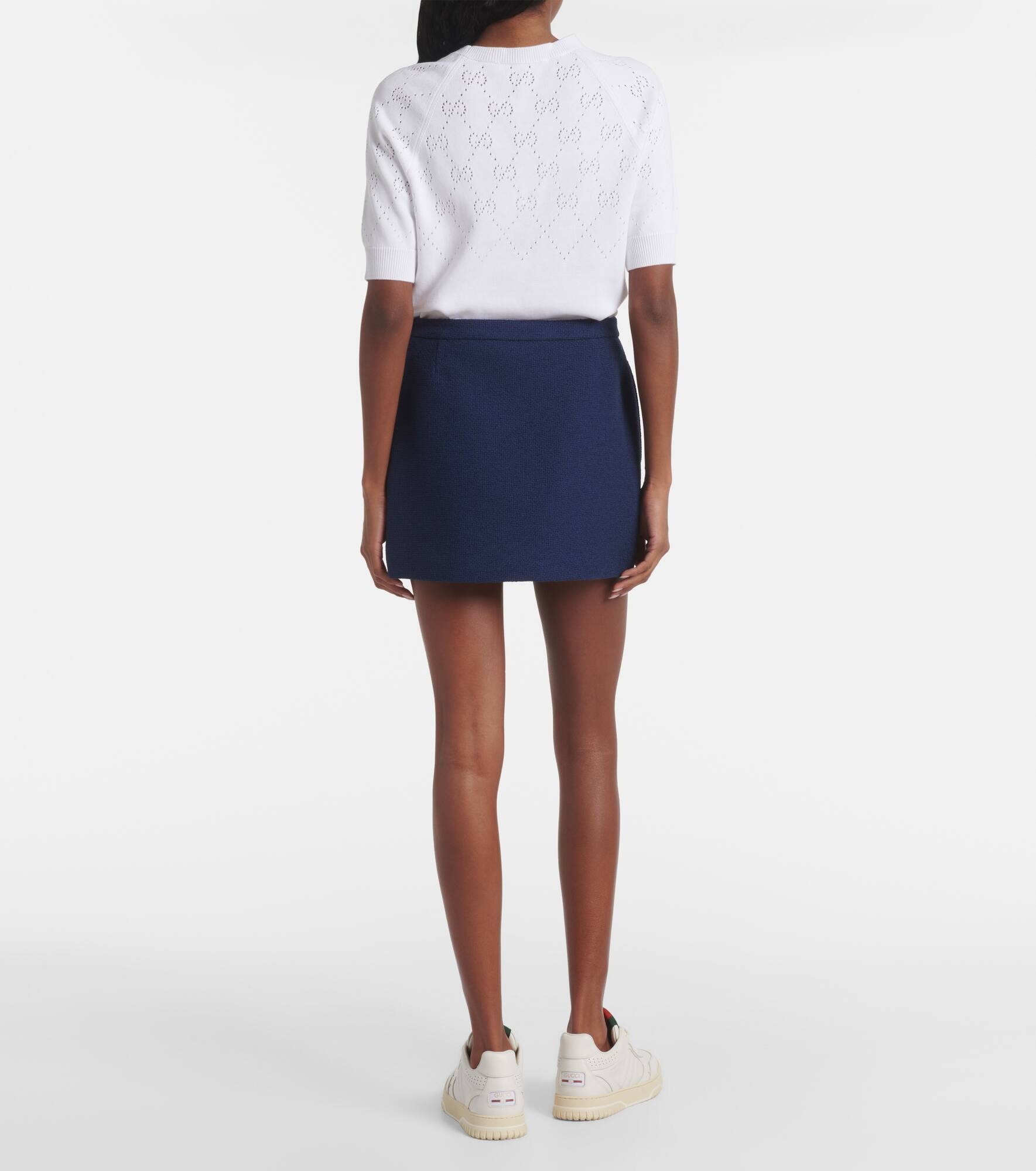Cotton-blend miniskirt - 3