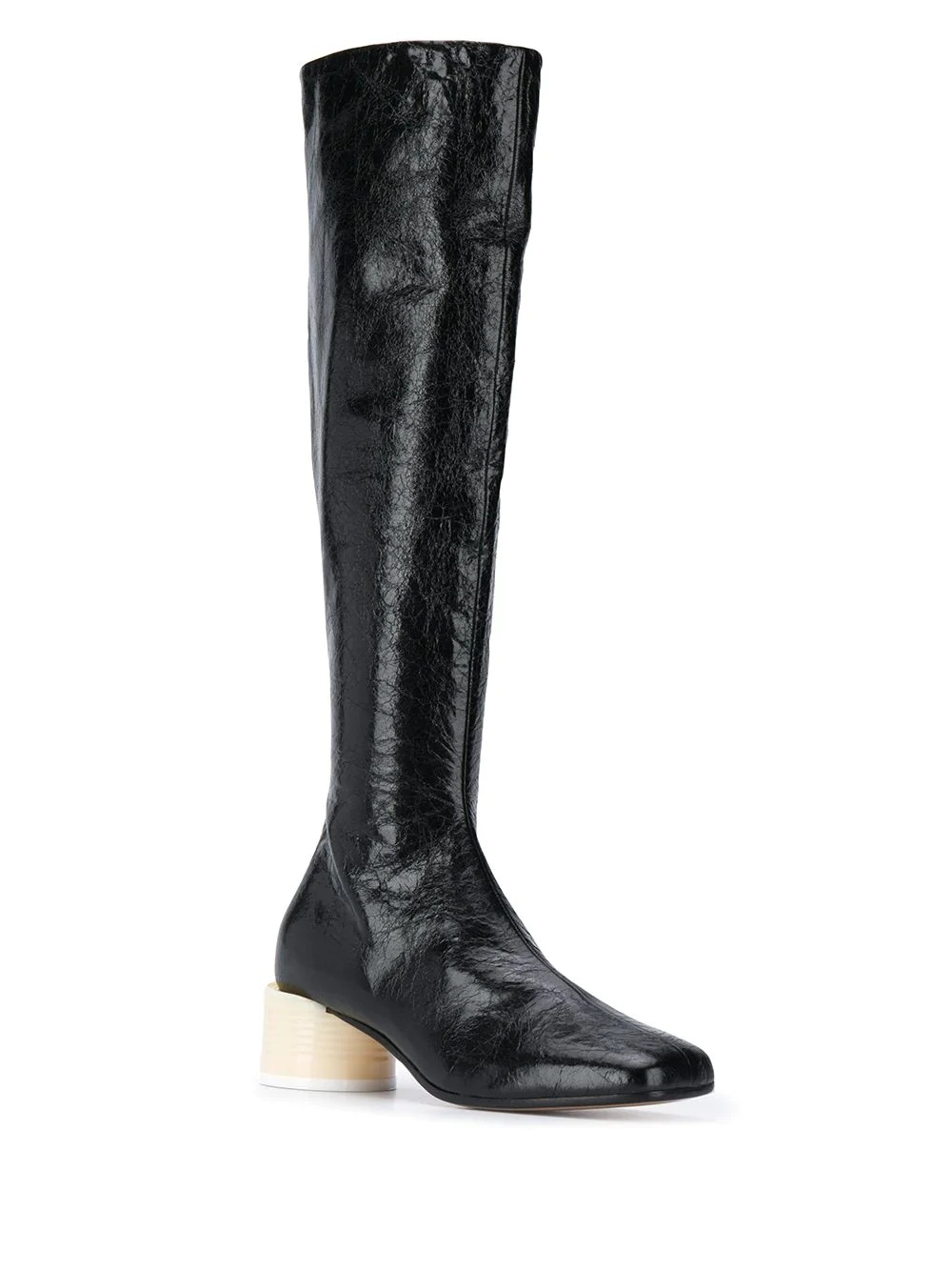 knee-length block heel boots - 2