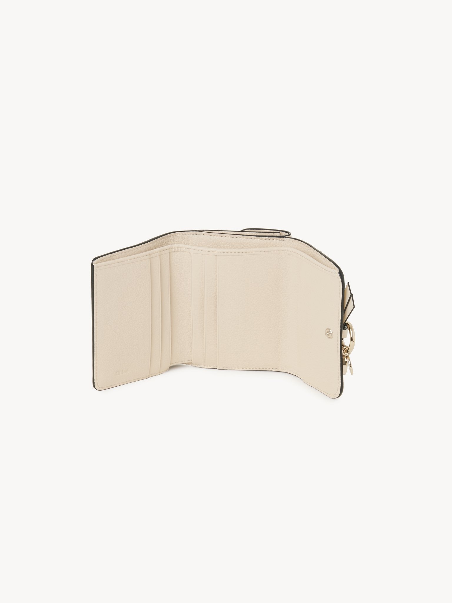 SMALL ALPHABET TRIFOLD IN GRAINED & SHINY LEATHER - 3