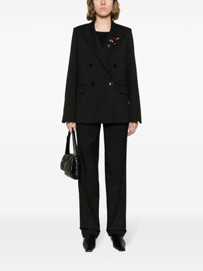 Zadig & Voltaire pinstriped pressed-crease tailored trousers outlook