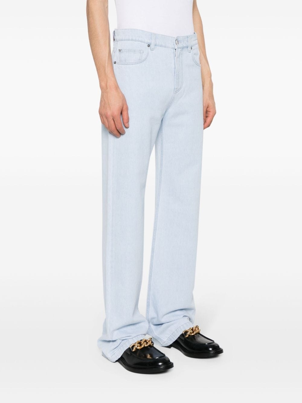 logo-appliquÃ© straight jeans - 3