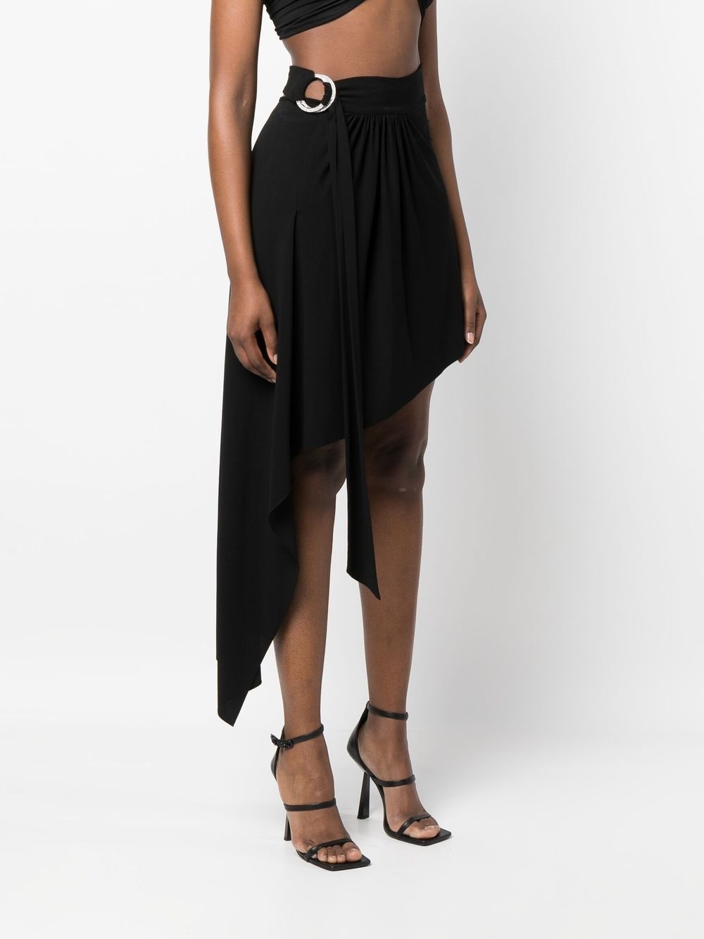 スカート ALEXANDRE VAUTHIER WOMEN Ring-detail Belted Asymmetric Skirt ALEXANDRE VAUTHIER ring-detail belted asymmetric skirt