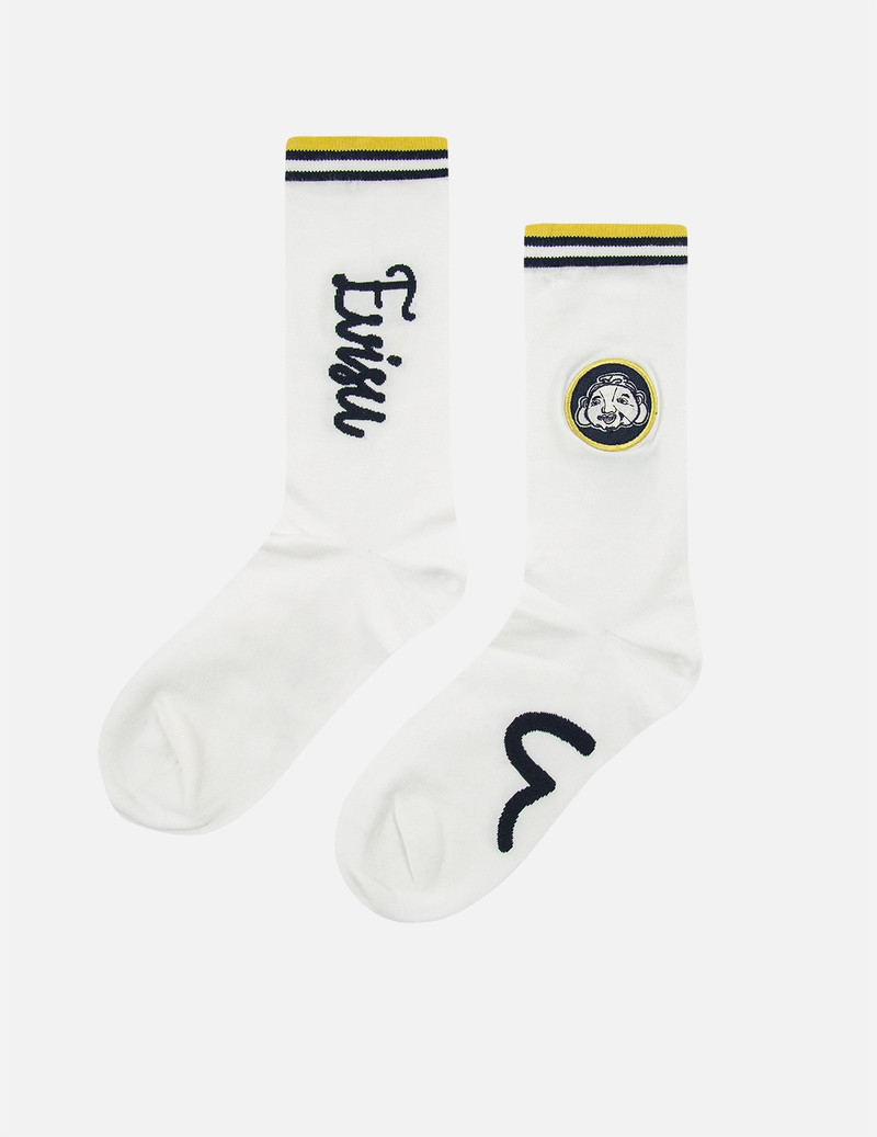 GODHEAD BADGE EMBROIDERY LONG SOCKS 1
