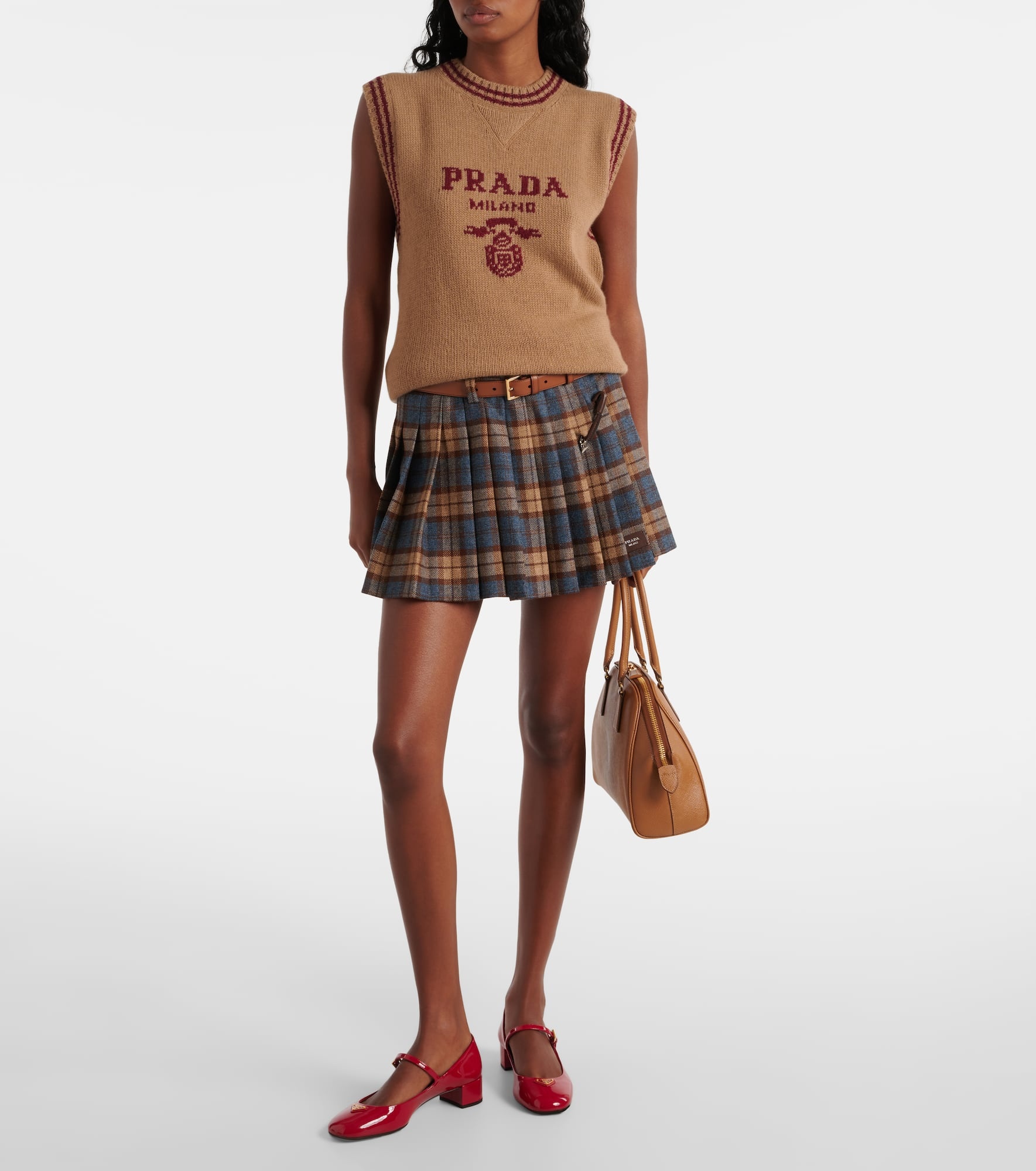 Logo wool and cashmere sweater vest - 2