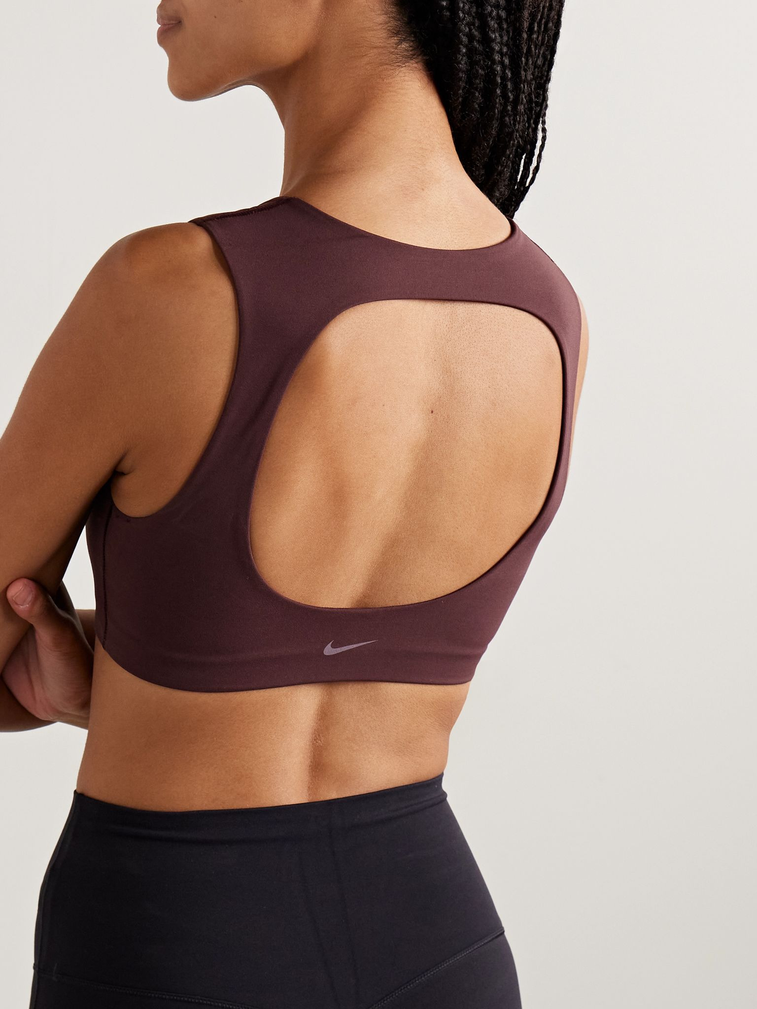 Zenvy cutout Dri-FIT InfinaSoft sports bra Burgundy - 3