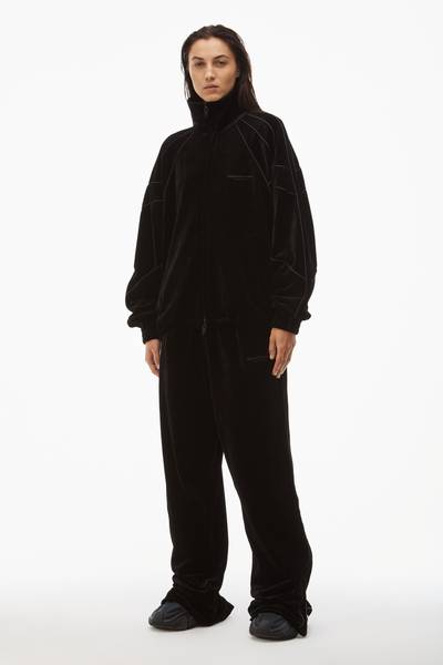 Alexander Wang TRACK JACKET IN CRUSHED VELOUR outlook